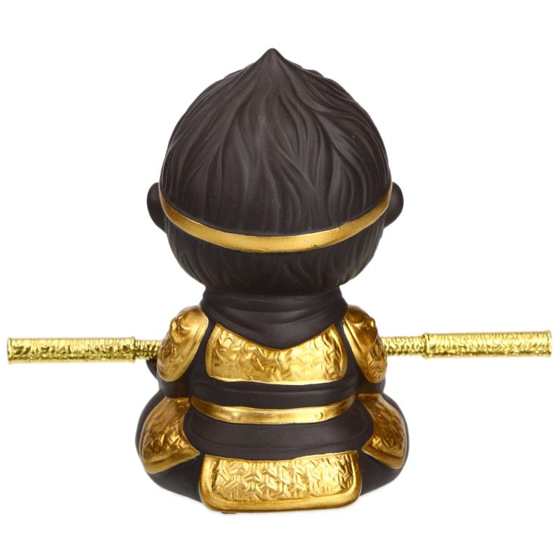 Monkey King – Exquisite Purple Clay Figurine for Home Decoration