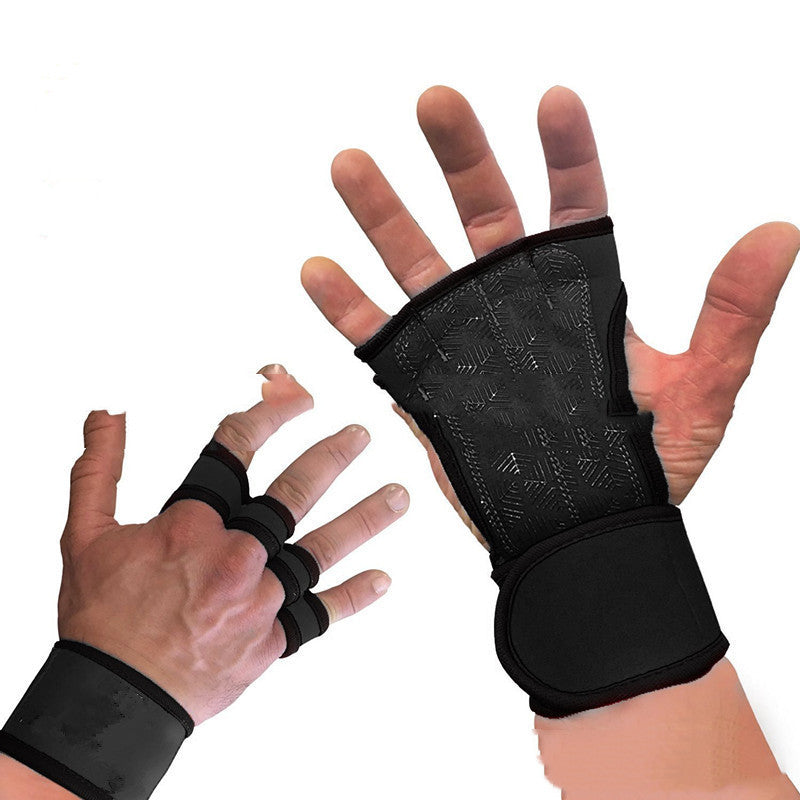 Half-Finger Weightlifting Gloves with Wrist Support – Maximum Grip & Protection