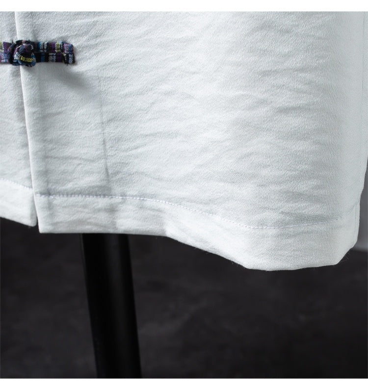 Short-sleeved Suit Casual Retro Kung Fu