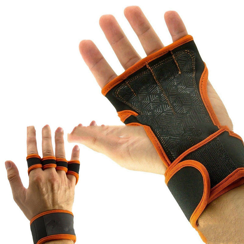 Half-Finger Weightlifting Gloves with Wrist Support – Maximum Grip & Protection
