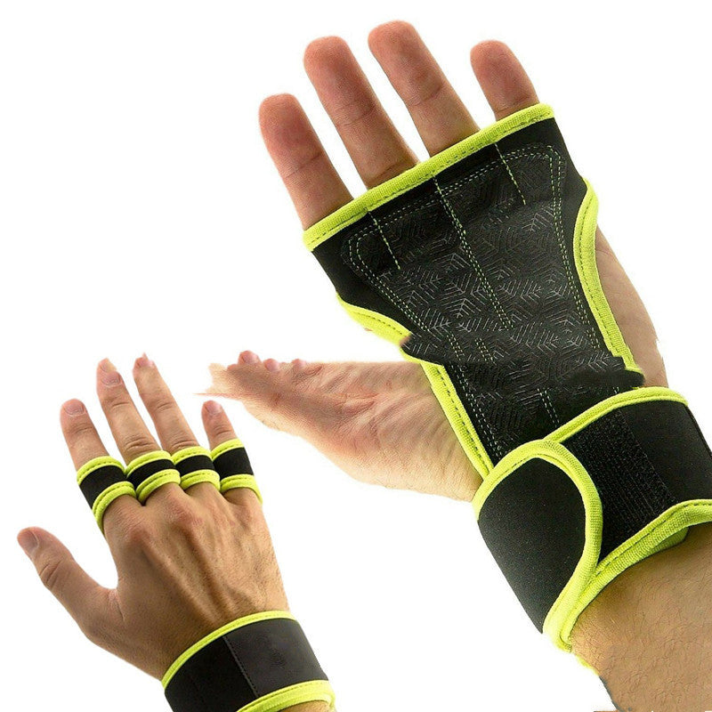 Half-Finger Weightlifting Gloves with Wrist Support – Maximum Grip & Protection