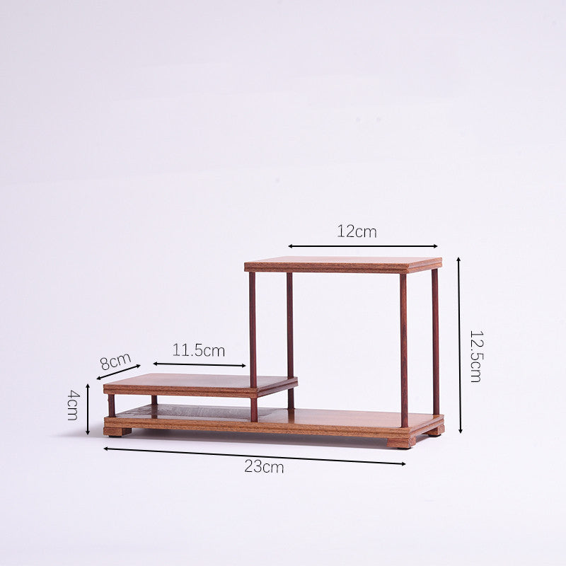 Solid Wood Small Boigu Rack – Elegant Tea Set Display Shelf for Kung Fu Tea Ceremonies