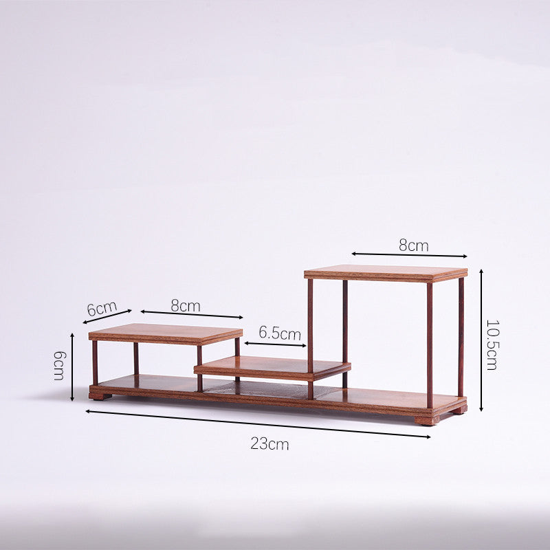 Solid Wood Small Boigu Rack – Elegant Tea Set Display Shelf for Kung Fu Tea Ceremonies