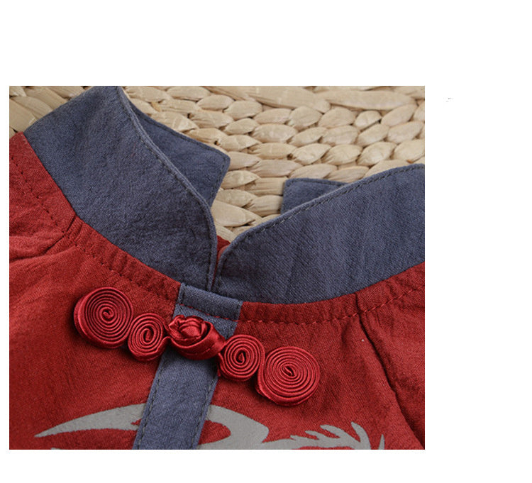 Chinese Style Hanfu Pet Clothes – Traditional Kung Fu-Inspired Outfit for Your Pet