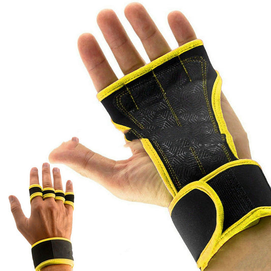 Half-Finger Weightlifting Gloves with Wrist Support – Maximum Grip & Protection