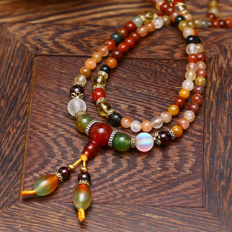 Agate Fu Lu Shou Bead Bracelet – A Symbol of Good Fortune and Longevity