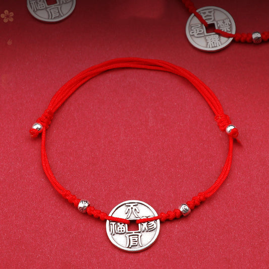 Tian Guan Ci Fu Coin Woven Bracelet – Symbol of Prosperity and Good Fortune