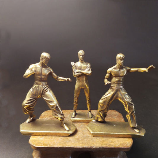 Modern Pure Copper Kung Fu Statue – Elegant Chinese Bronze Ornament for Your Home